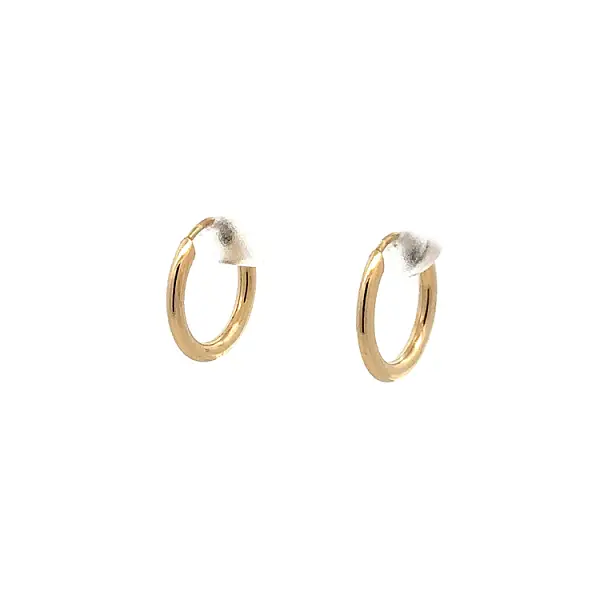 Gold Round Earrings