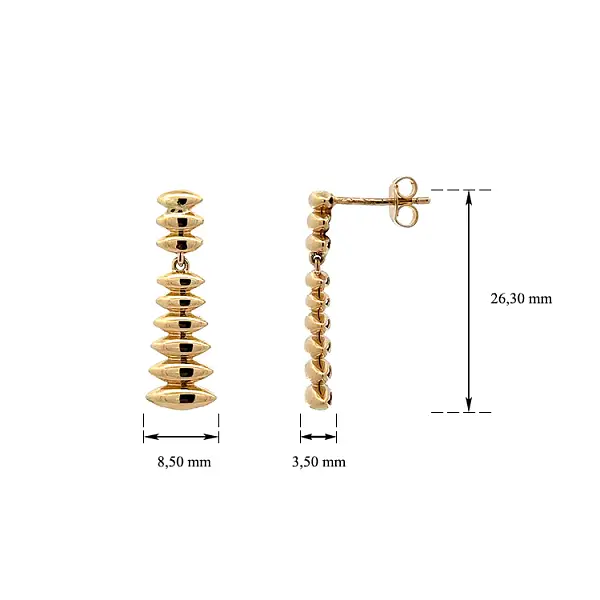 Gold dangle earrings