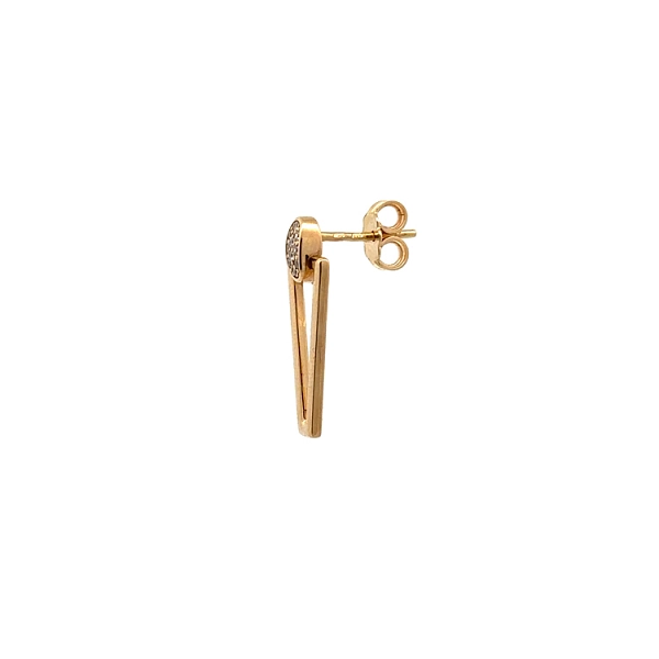 Gold Earrings with Zircons