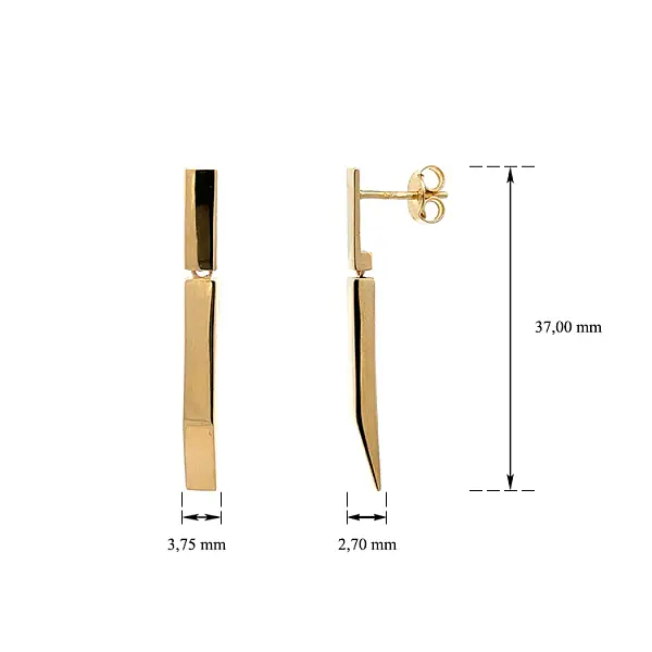 Gold dangle earrings