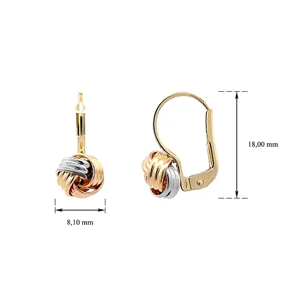 Earrings made of Combination Gold