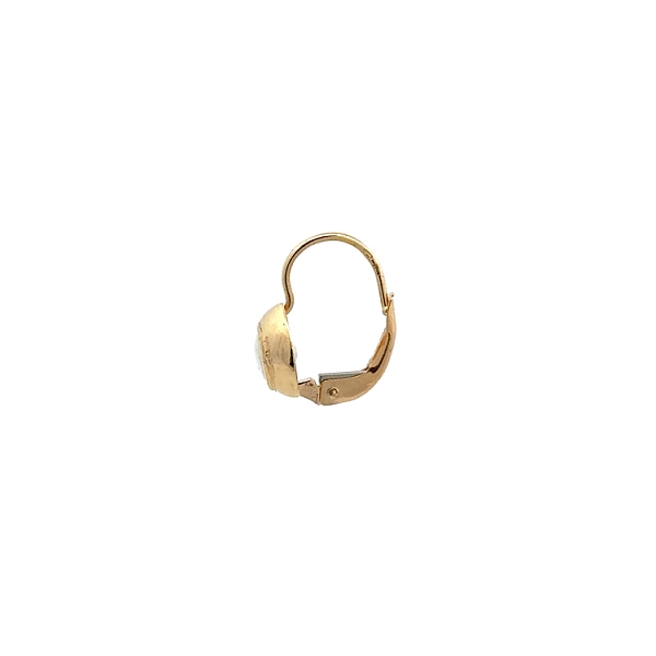 Gold Earrings with Opal