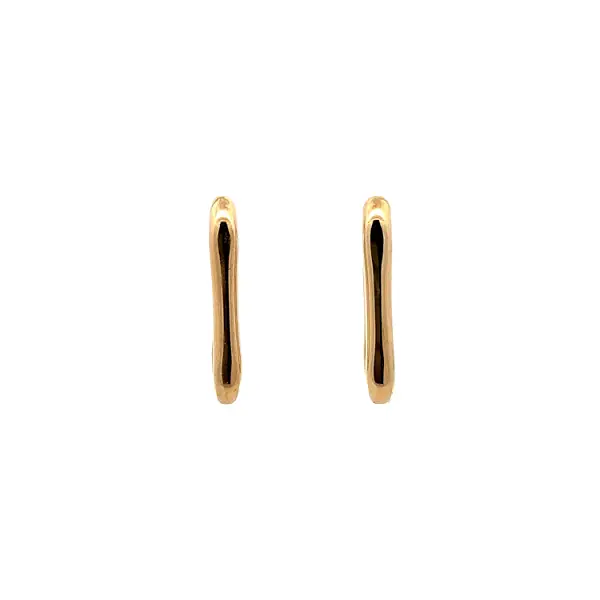 Gold Round Earrings