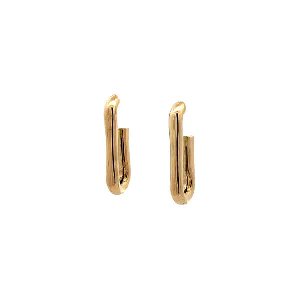 Gold Round Earrings