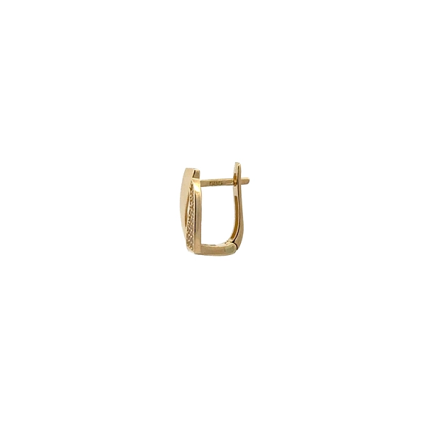 Gold Earrings with Zircons