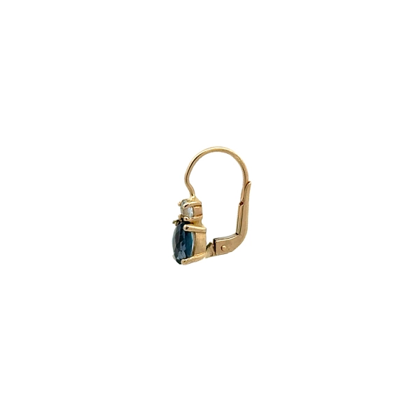 Gold Earrings with Topaz