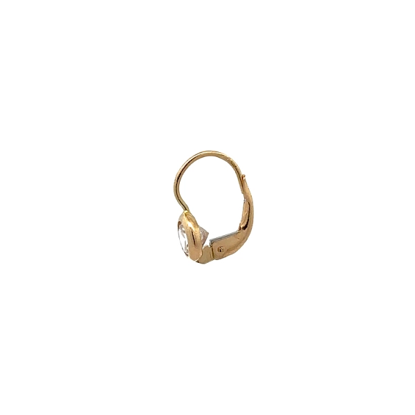 Gold Earrings with Zircons