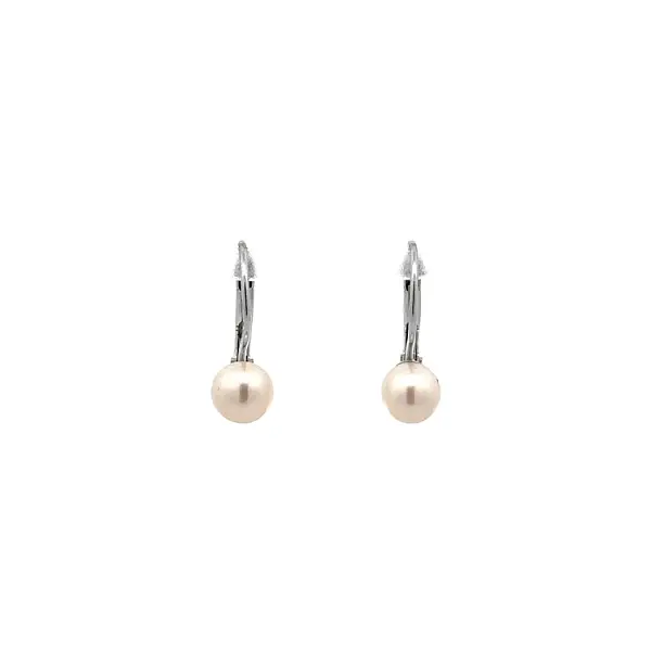 Gold Earrings with Pearl