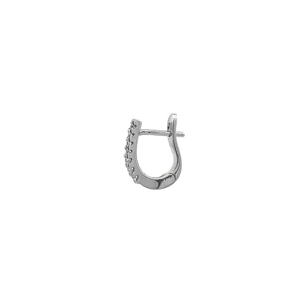 Earrings with White Gold Zircons