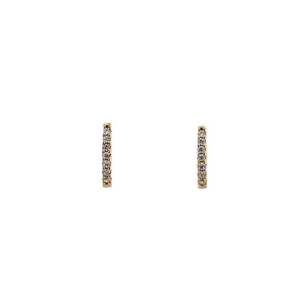 Gold Earrings with Zircons