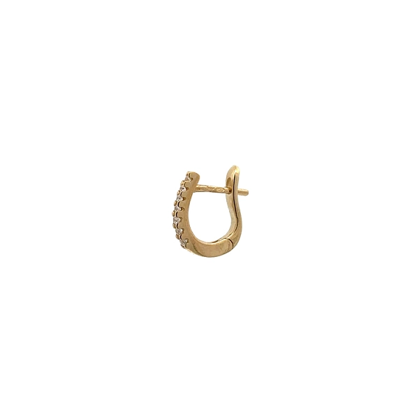 Gold Earrings with Zircons