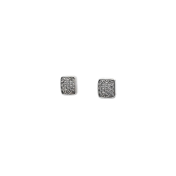 Earrings with White Gold Zircons