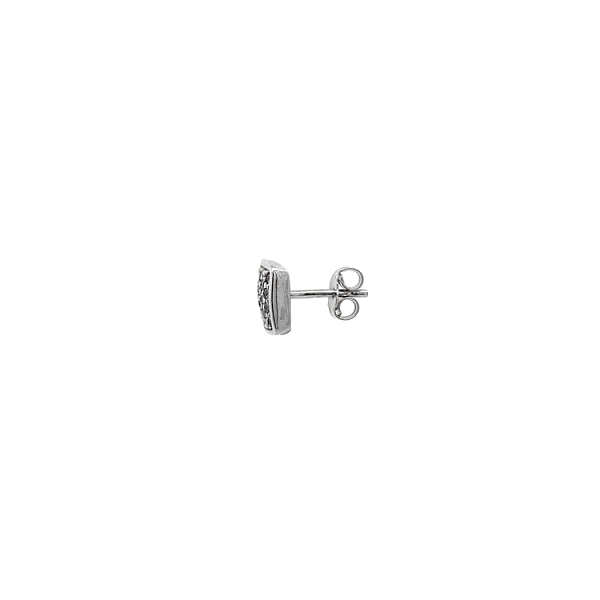 Earrings with White Gold Zircons