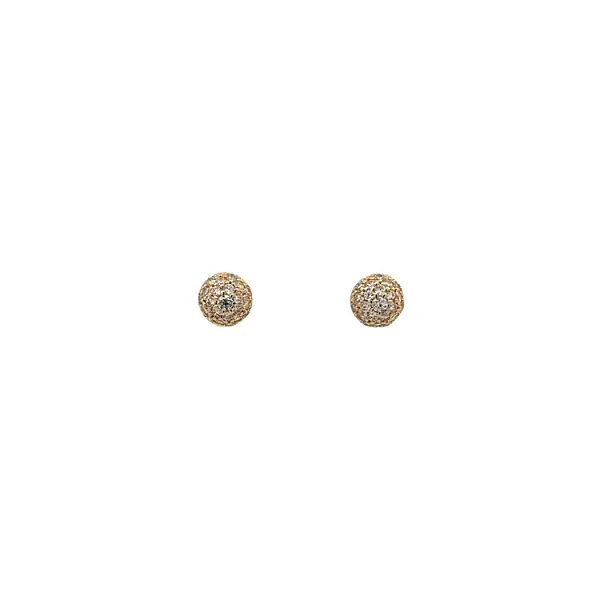 Gold Pecky Earrings with Zircones