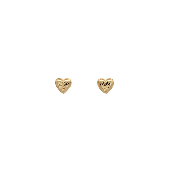 Gold Pecky Earrings Hearts