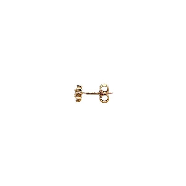 Gold Pecky Earrings with Zircones