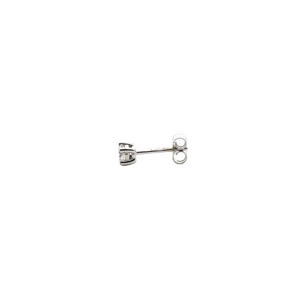 Earrings with White Gold Zircons