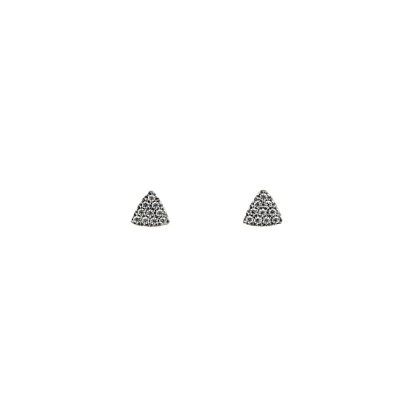 Earrings with White Gold Zircons