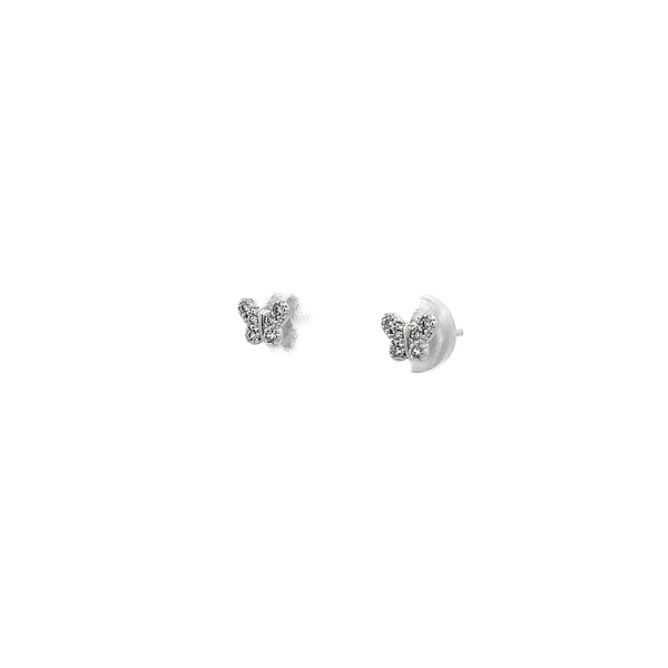 Earrings Butterflies with Zircons
