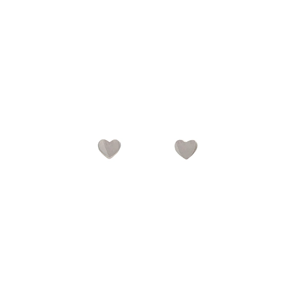 Earrings Hearts made of White Gold
