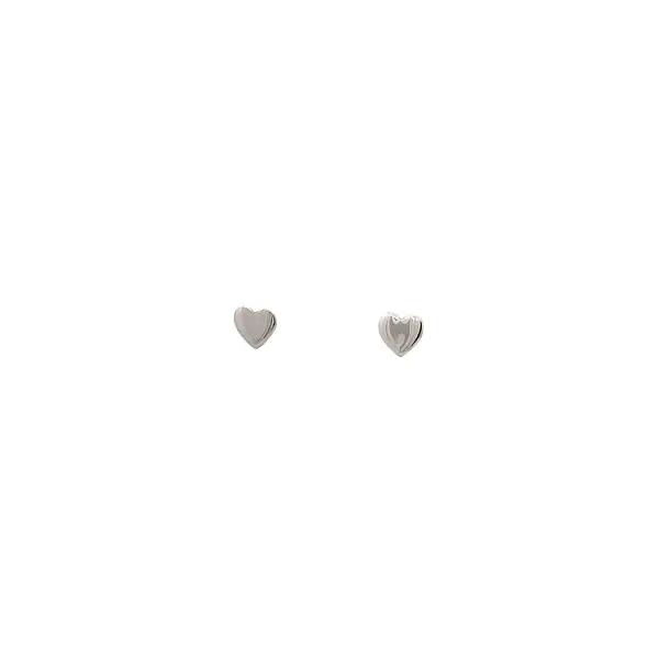 Earrings Hearts made of White Gold