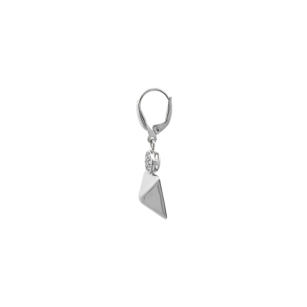 White Gold dangle earrings with Zircons
