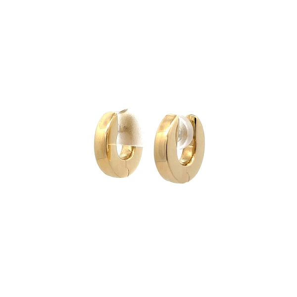 Classic Yellow Gold Round Earrings