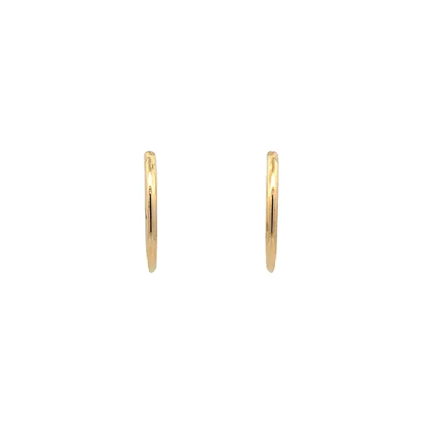 Classic Yellow Gold Round Earrings
