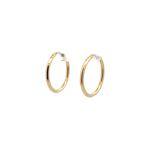 Classic Yellow Gold Round Earrings