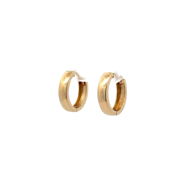 Classic Round Earrings in Shiny Yellow Gold