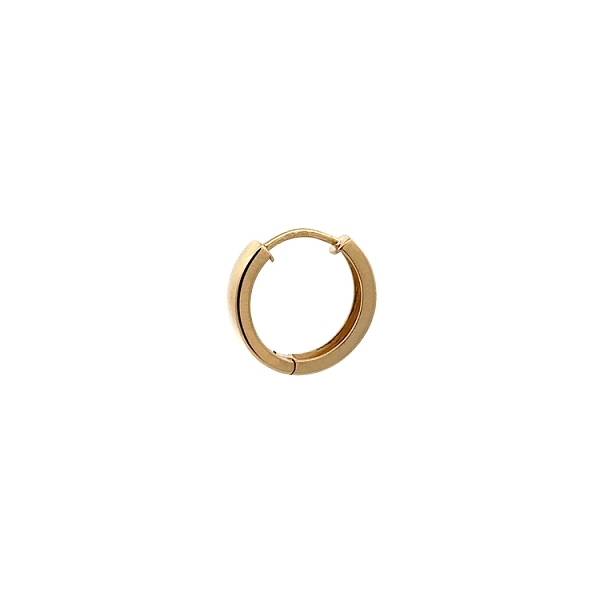Classic Round Earrings in Shiny Yellow Gold