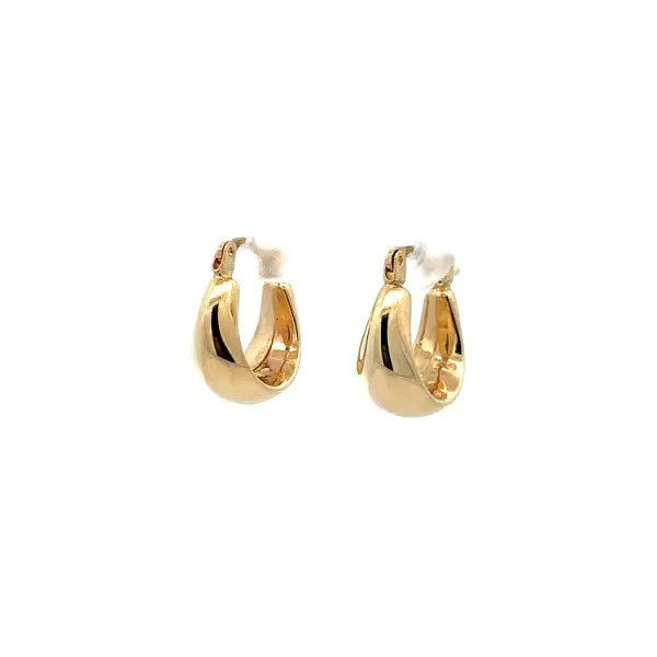 Gold Earrings Circular Design for Modern Style