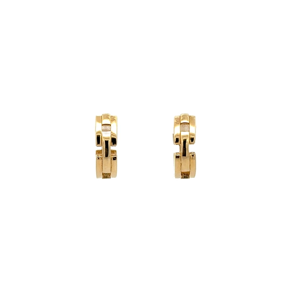 Modern Yellow Gold Round Earrings