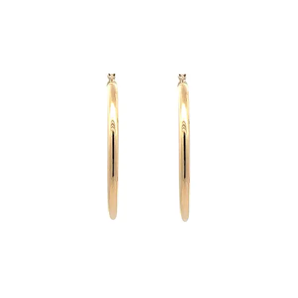 Elegant Yellow Gold Round Earrings