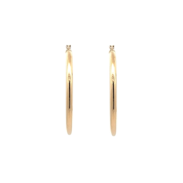 Elegant Yellow Gold Round Earrings