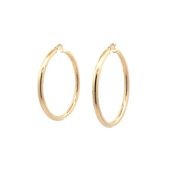 Elegant Yellow Gold Round Earrings