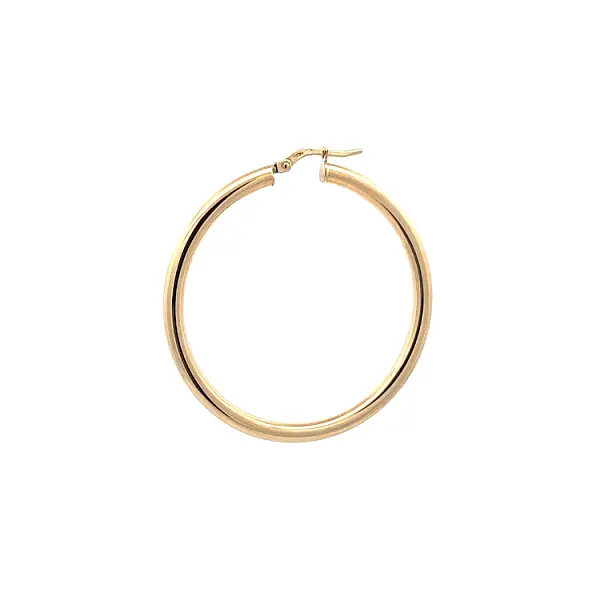 Elegant Yellow Gold Round Earrings