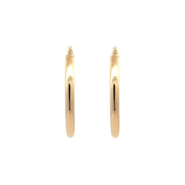 Elegant Yellow Gold Round Earrings