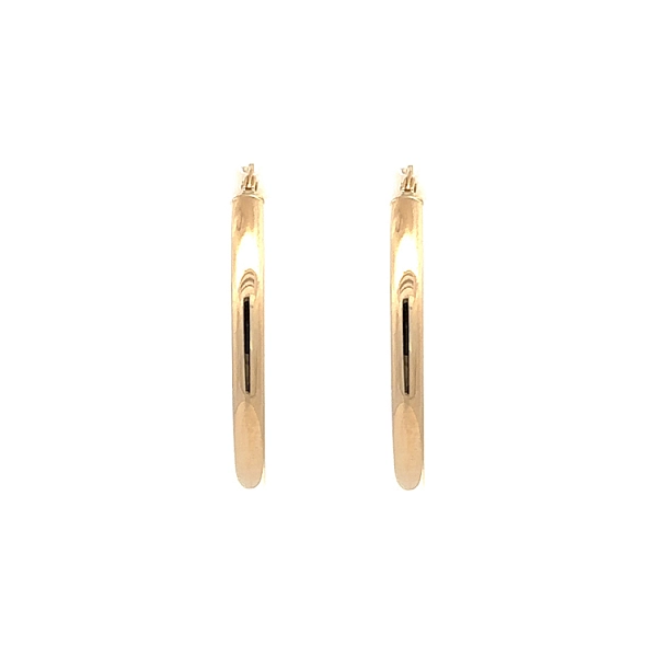 Elegant Yellow Gold Round Earrings