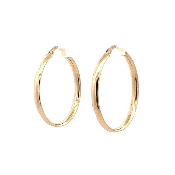 Elegant Yellow Gold Round Earrings