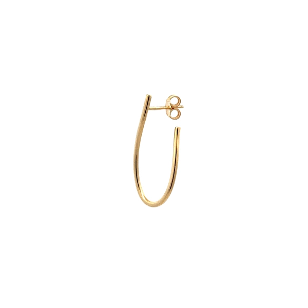 Shiny Gold Drop Earrings with Drop Design