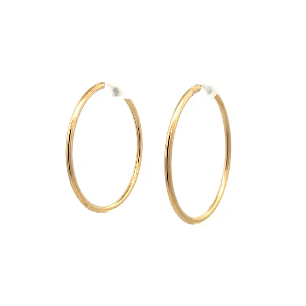 Simple Round Earrings - Yellow Gold Perfection