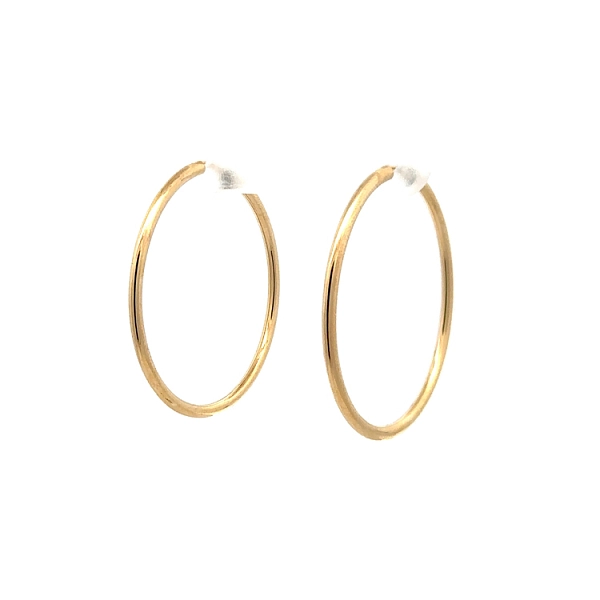 Simple Round Earrings - Yellow Gold Perfection