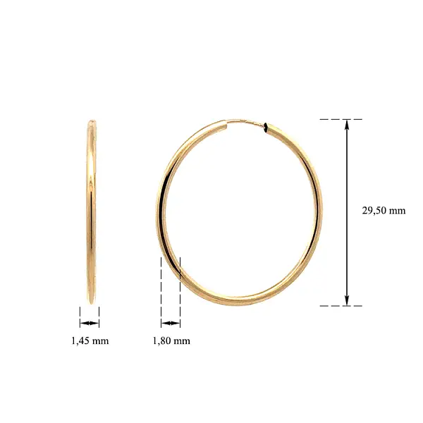 Simple Round Earrings - Yellow Gold Perfection