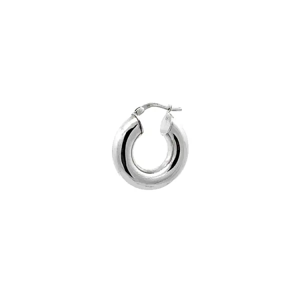 White Gold Round Earrings