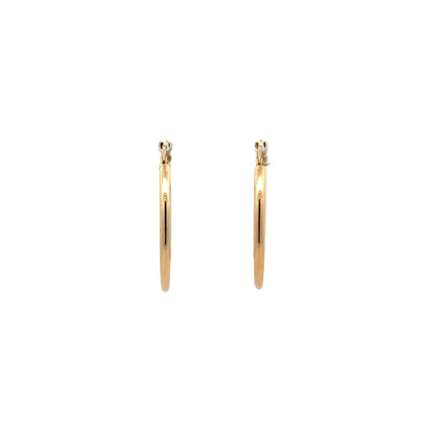 Gold Round Earrings