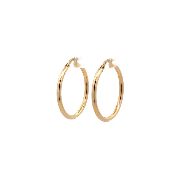 Gold Round Earrings