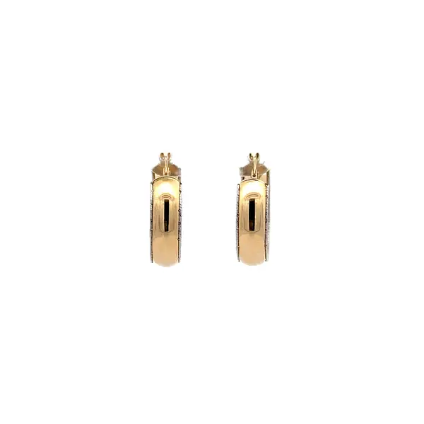 Gold Round Earrings