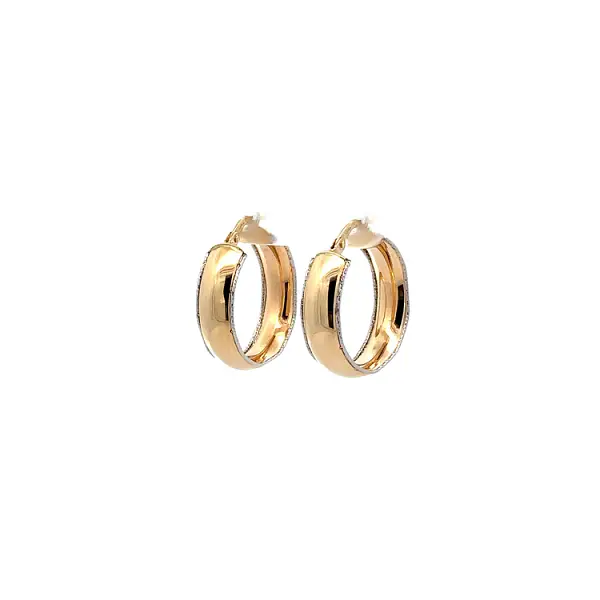 Gold Round Earrings