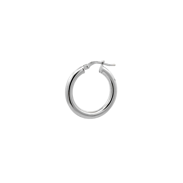White Gold Round Earrings